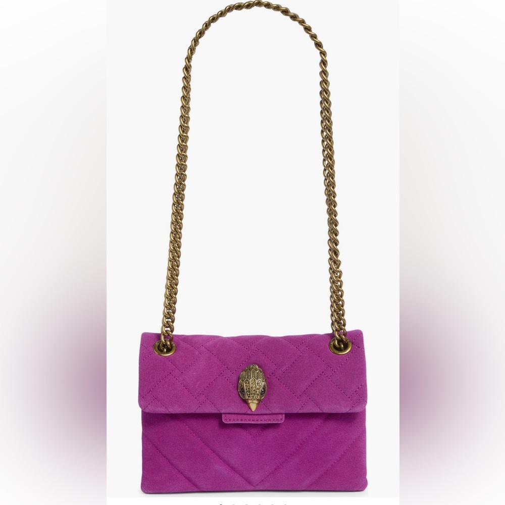 🔥🔥🔥NEW Kurt Geiger Mini Kensington Suede Convertible Shoulder Bag Crossbody Bag - Picture 7 of 16